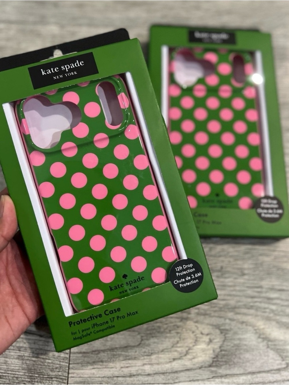 kate spade New York Green & Pink Polka Dot Protective iPhone Case - 1pc only